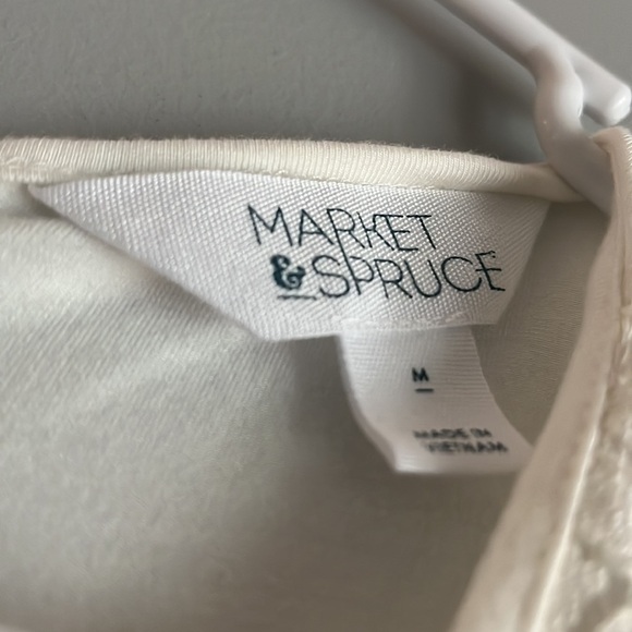 Market and spruce off white zip up T shirt - Picture 5 of 6